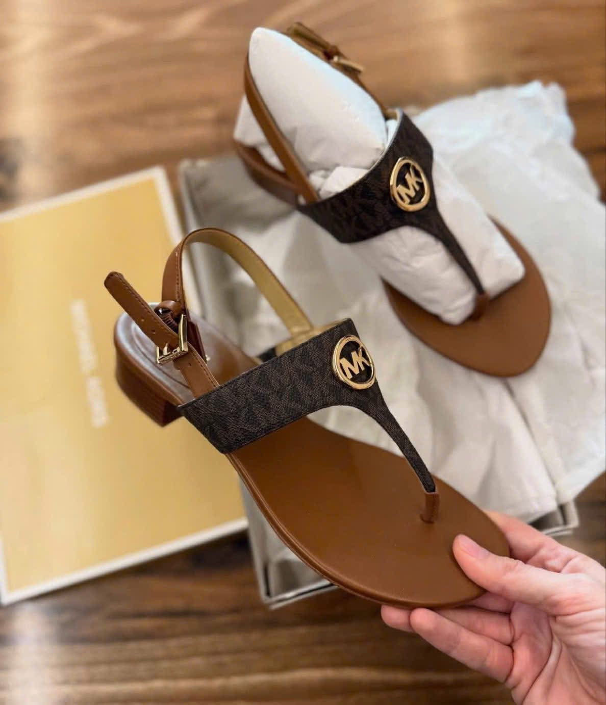 Hannah Signature Logo T-Strap Sandal