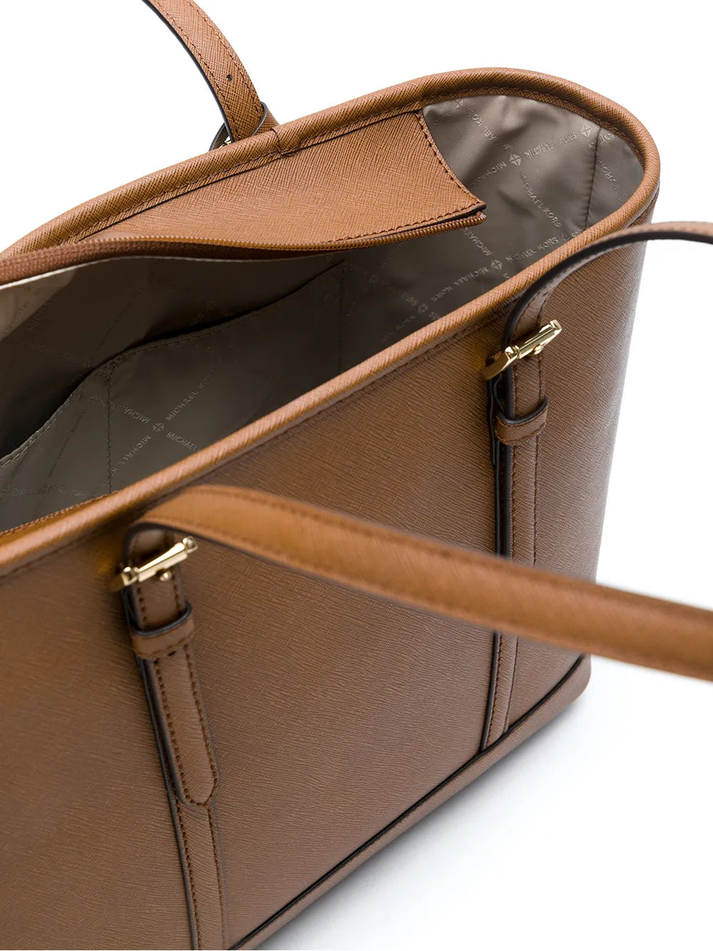 Jet Set Travel Saffiano Leather Top-Zip Tote Bag