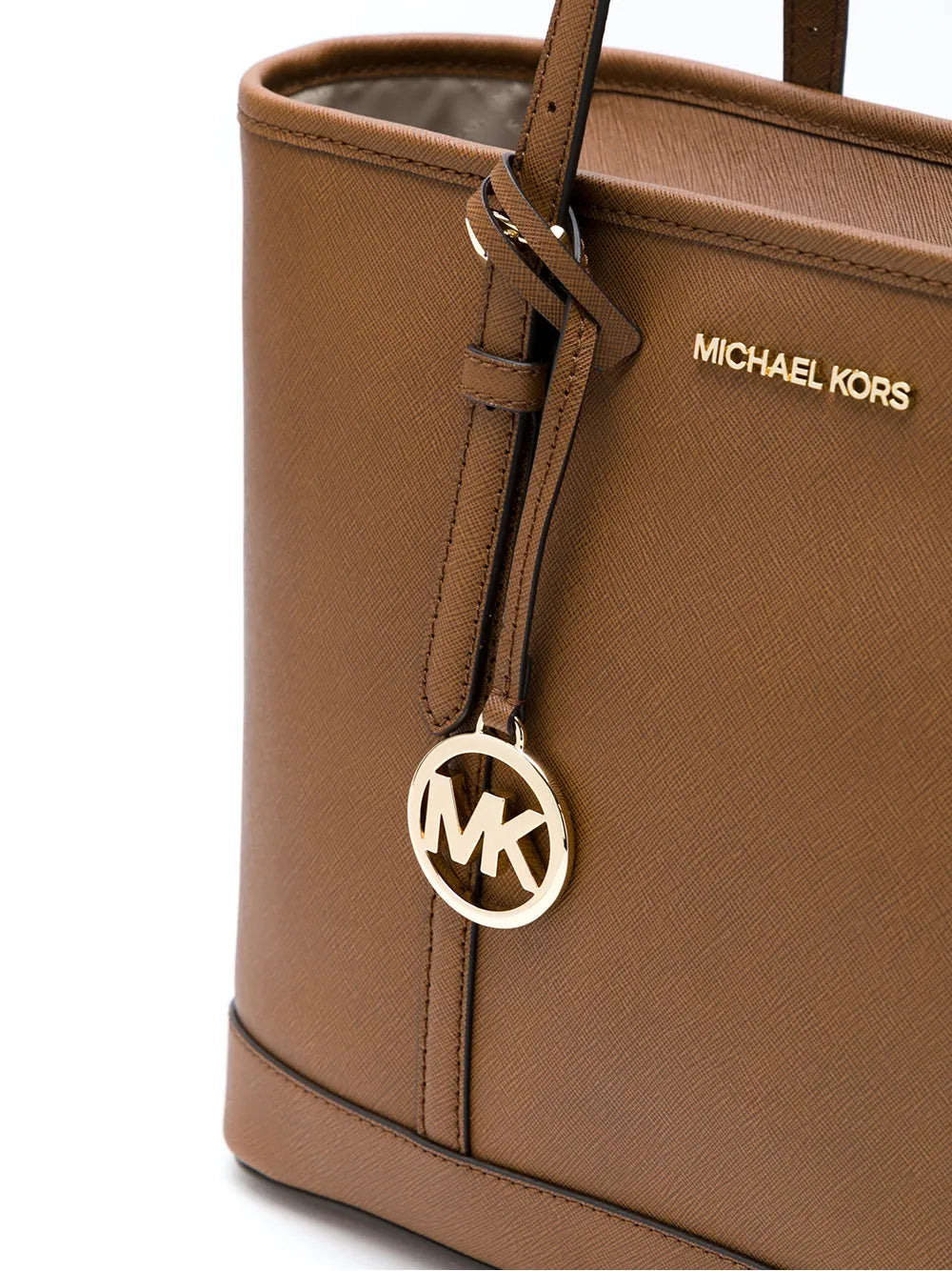 Jet Set Travel Saffiano Leather Top-Zip Tote Bag