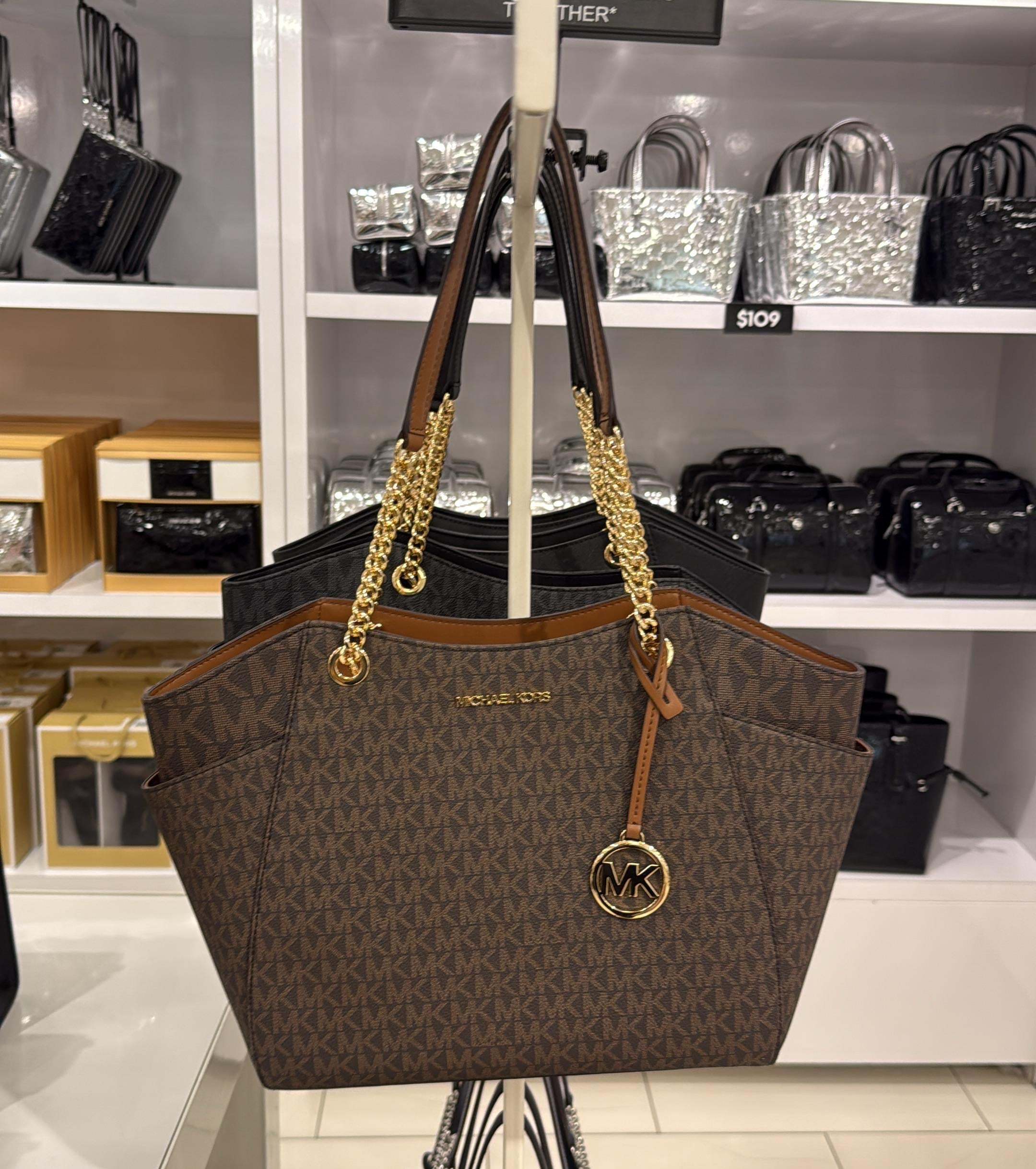 Michael Kors - Jet Set Large Signature Logo Shoulder Bag