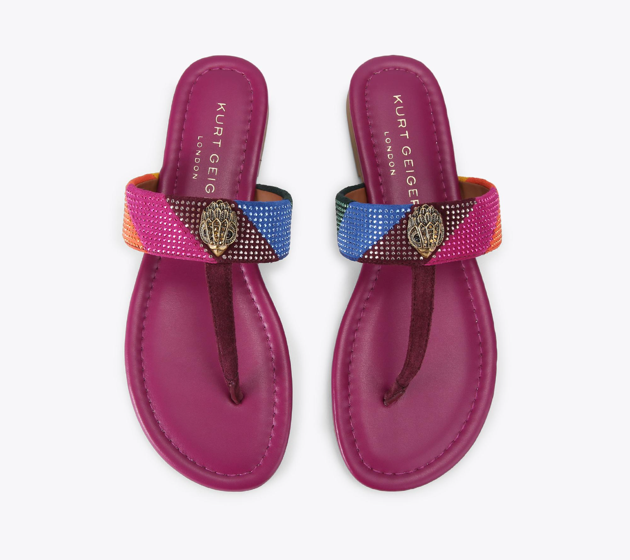 Kurt Geiger London - Kensington Crystal Embellished Colorblock Sandal