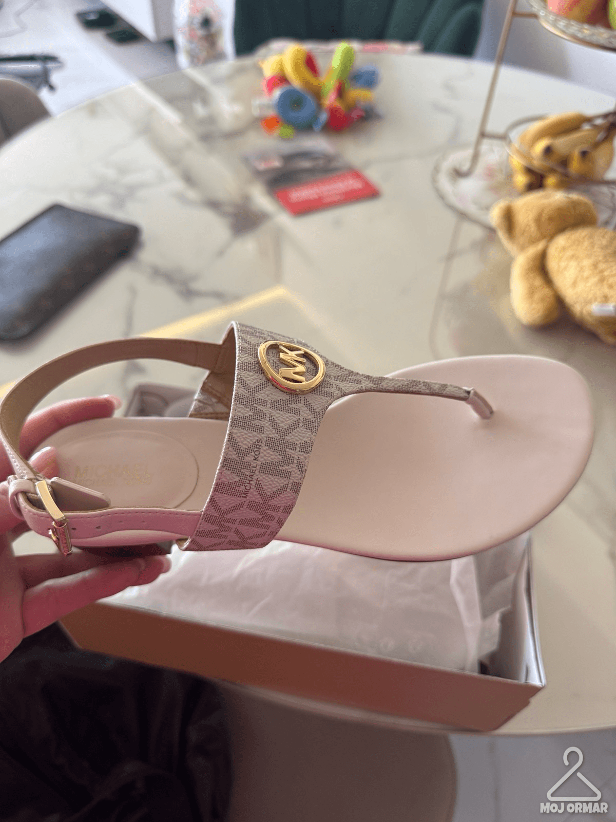 Hannah Signature Logo T-Strap Sandal