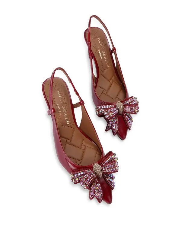 KURT GEIGER LONDON - Belgravia bow slingback pumps