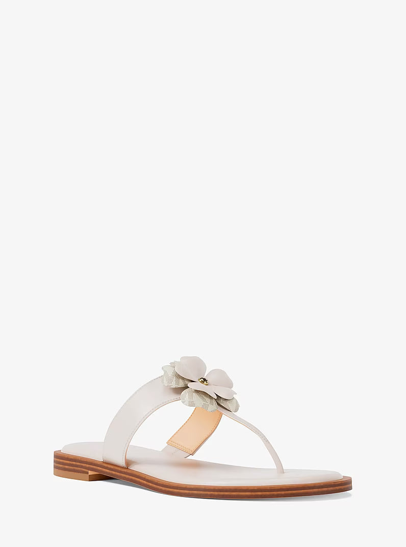 Michael Kors -  Callie Embellished Signature Logo Trim Thong Sandal