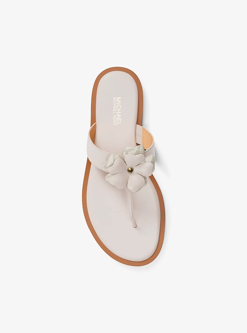 Michael Kors -  Callie Embellished Signature Logo Trim Thong Sandal