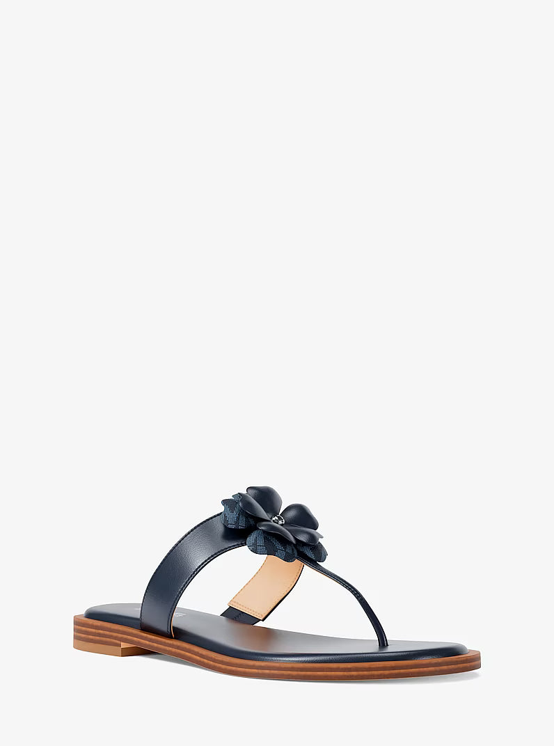 Michael Kors - Callie Embellished Signature Logo Trim Thong Sandal