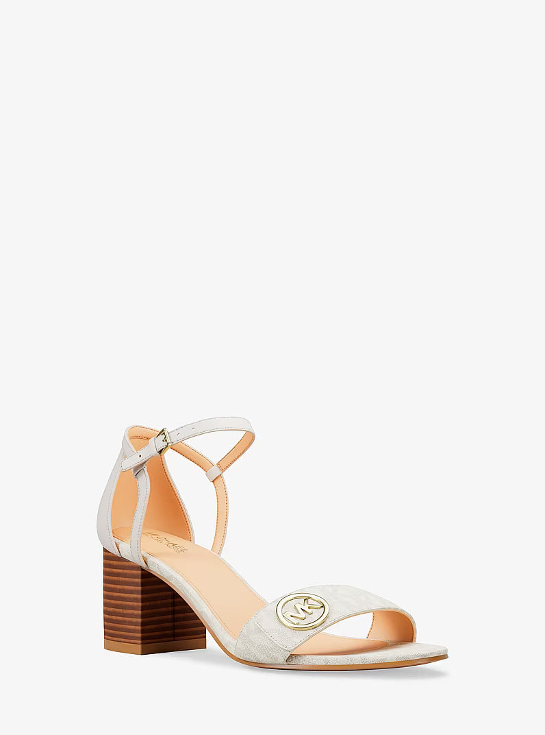 Michael Kors - Hannah Signature Logo Block Heel Sandal