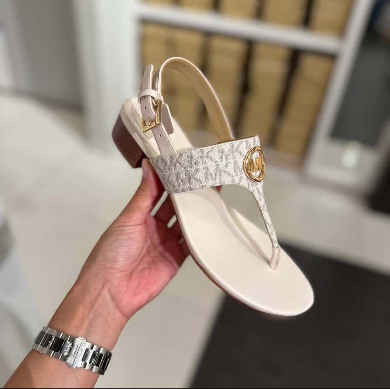 Hannah Signature Logo T-Strap Sandal