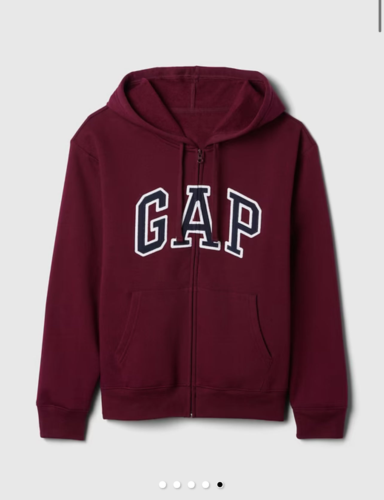 GAP - Relaxed Gap Logo Fleece Zip Hoodie