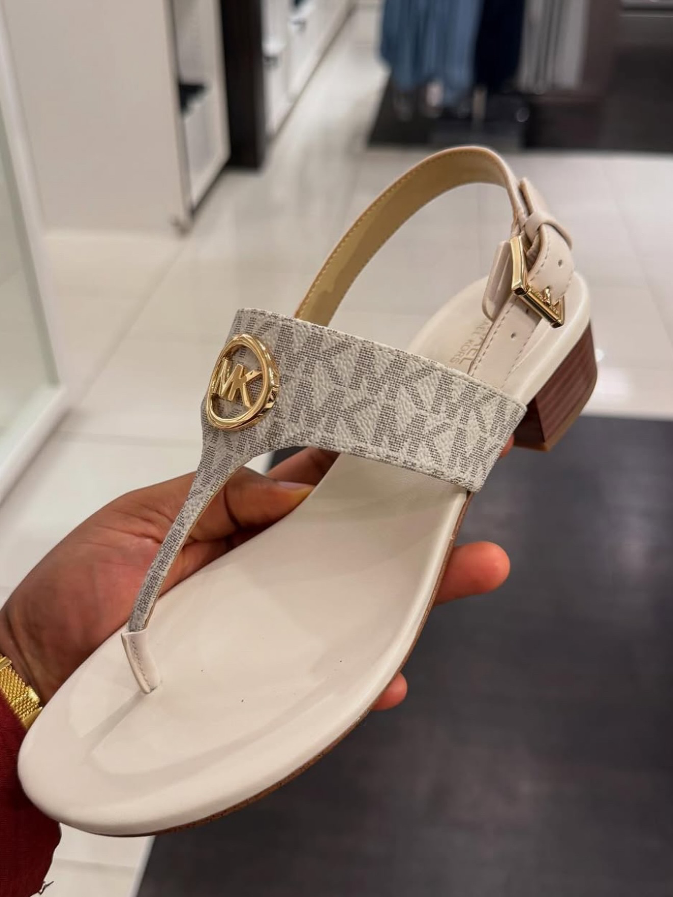 Hannah Signature Logo T-Strap Sandal
