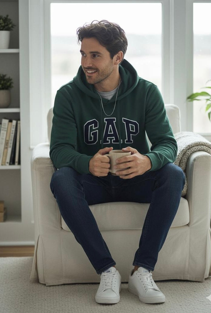 Relaxed Gap Logo Fleece Hoodie