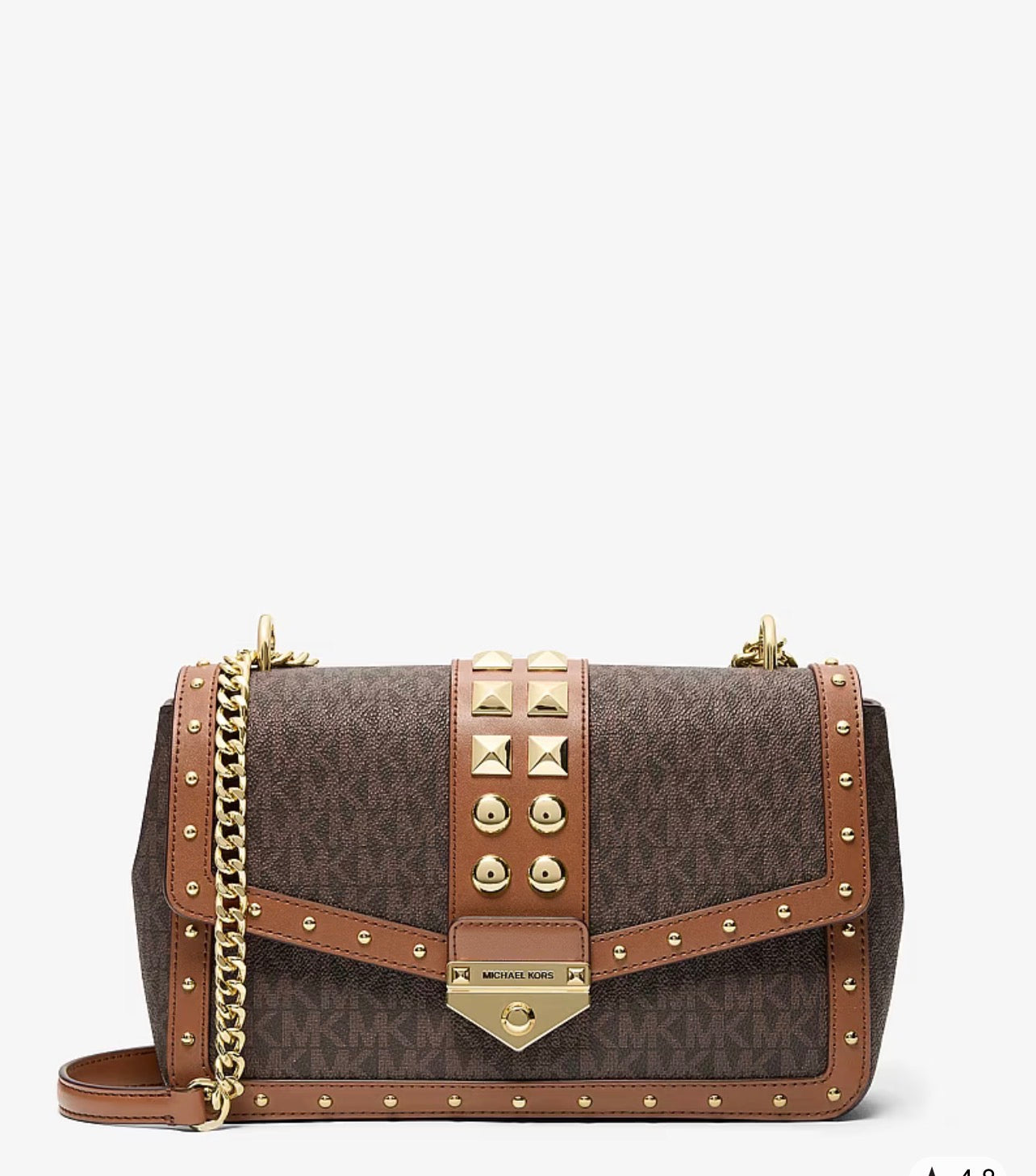 Michael Kors - Soho Large Studded Signature Logo Shoulder Bag