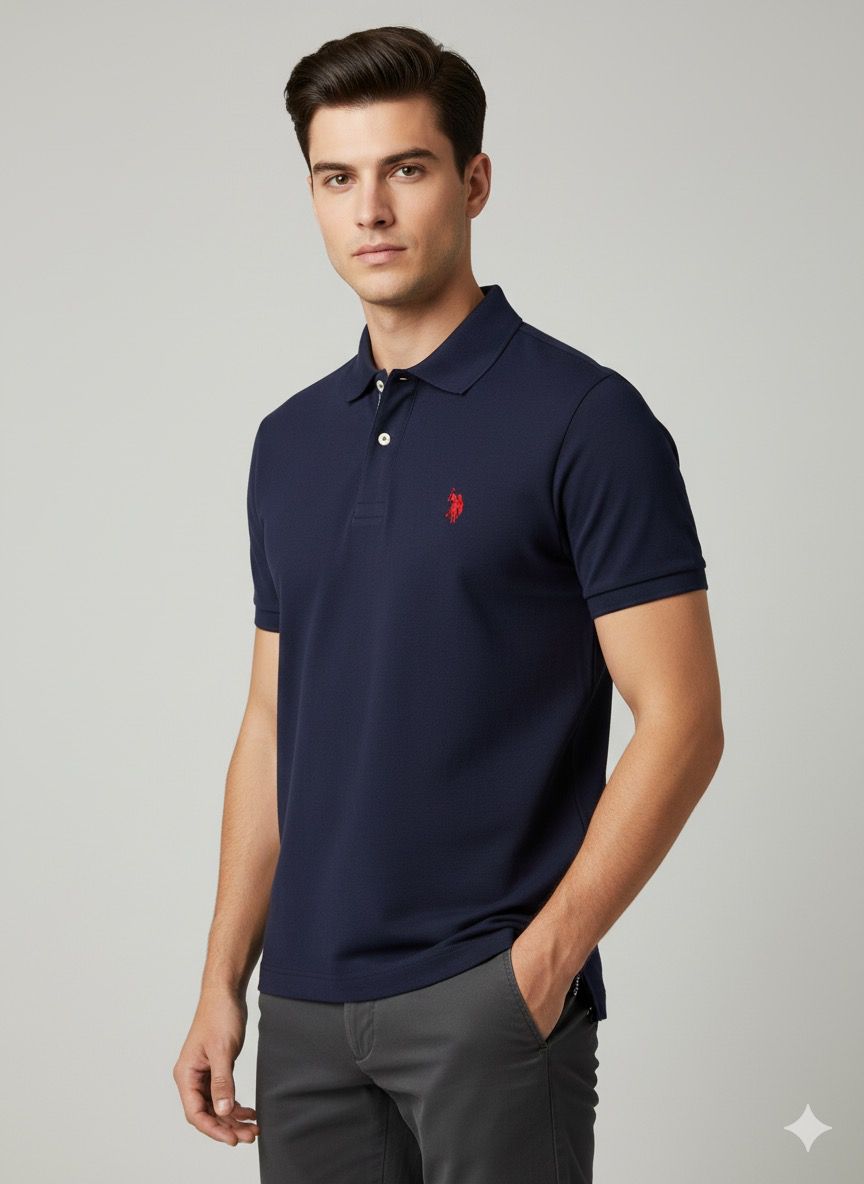 SOLID PIQUE SMALL LOGO POLO SHIRT