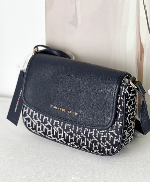Tommy Hilfiger Signature Logo Flap Crossbody Bag