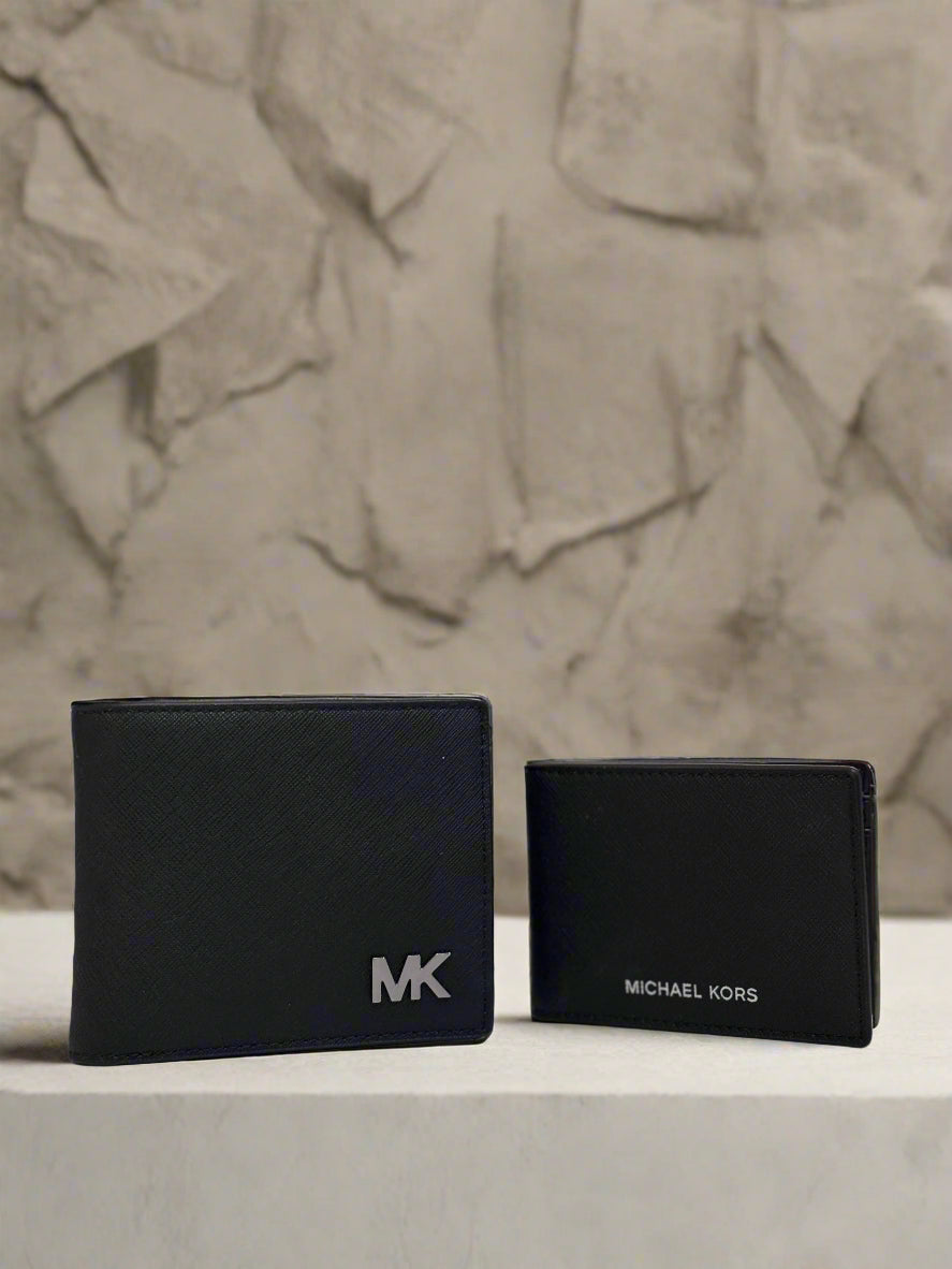 Cooper Saffiano Leather Billfold Wallet and Passcase Set