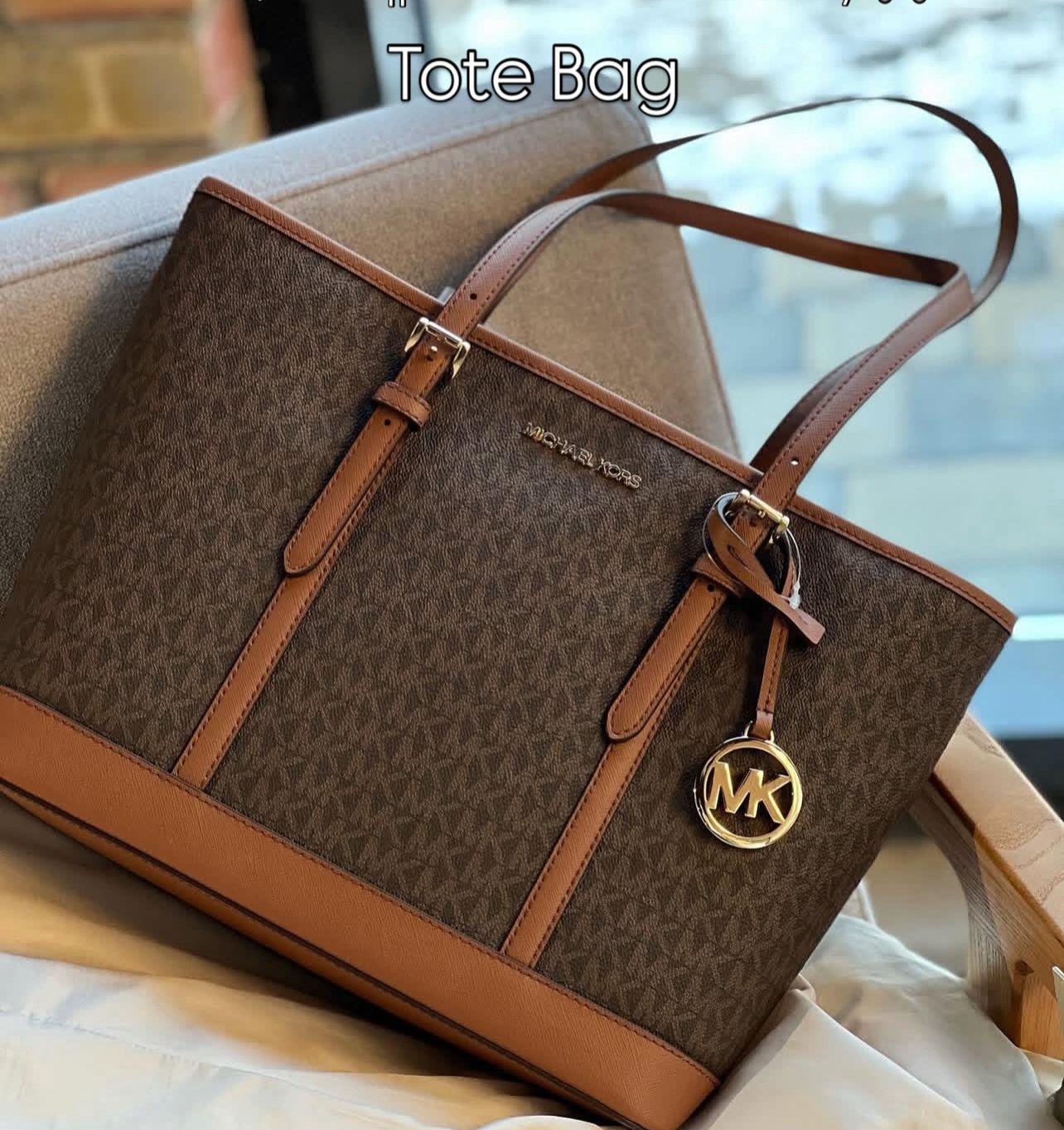 Jet Set Travel Logo Top-Zip Tote Bag