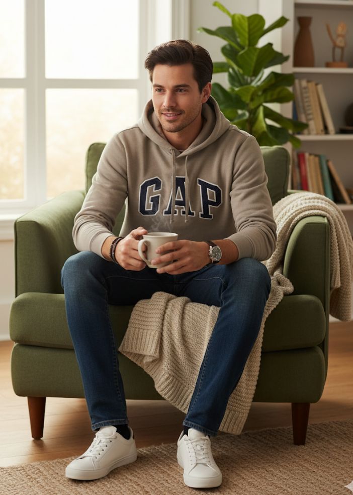 Relaxed Gap Logo Hoodie