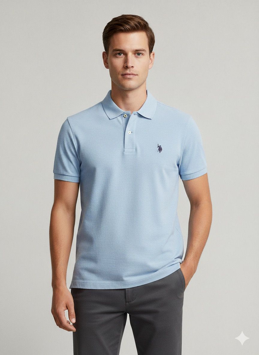 SOLID PIQUE SMALL LOGO POLO SHIRT