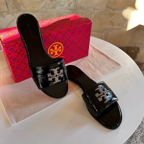 Tory Burch - Everly Crystal Embellished Slides