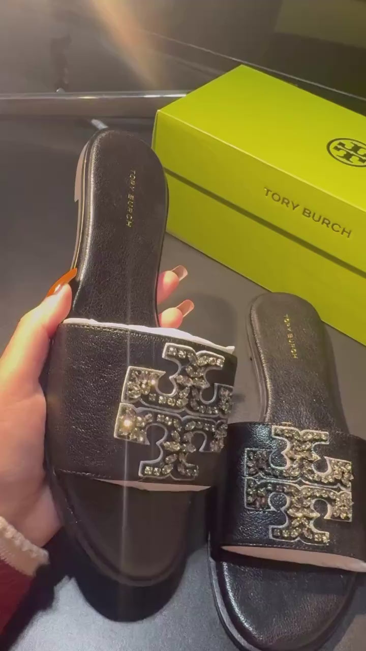 TORY BURCH - Everly Embellished Slides