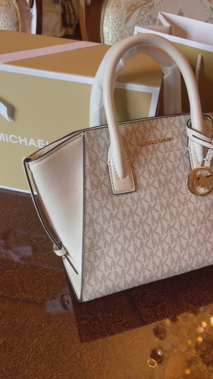 Michael Kors - Avril Signature Logo Leather Satchel