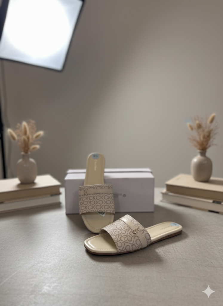 Calvin Klein Bonica 2 Signature Logo Slides